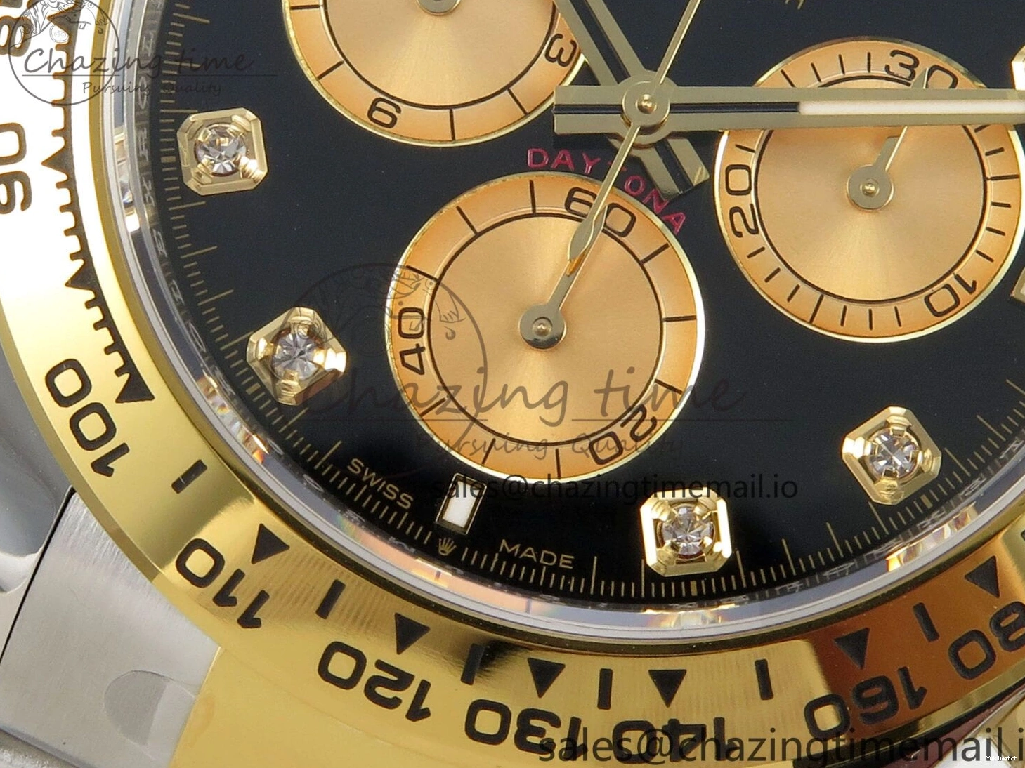 on Dial YG SS YG Edition Diamonds Bracelet THBF 126503 Black 1:1 Best SH4131 Daytona 0509